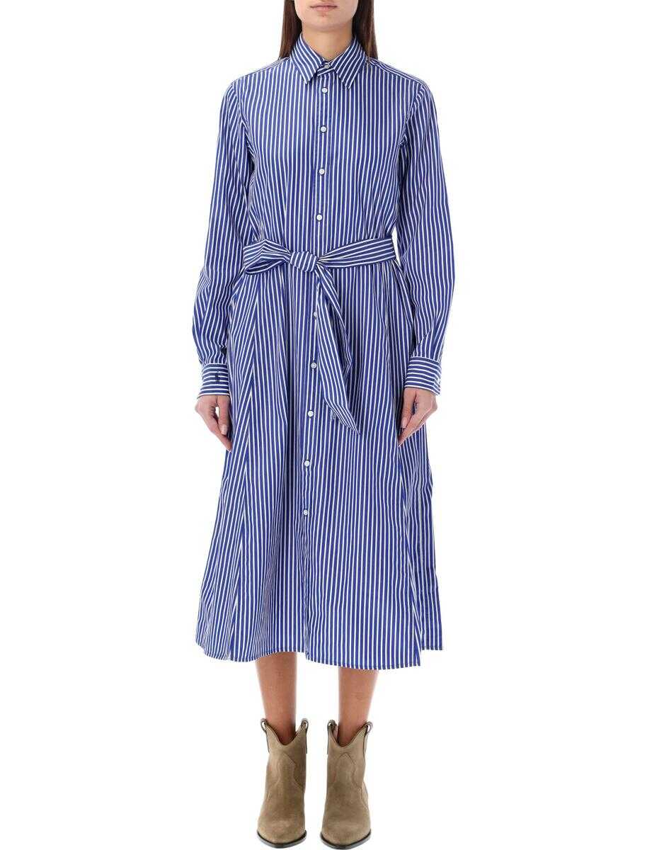 Ralph Lauren POLO RALPH LAUREN Belted striped shirtdress BLUE