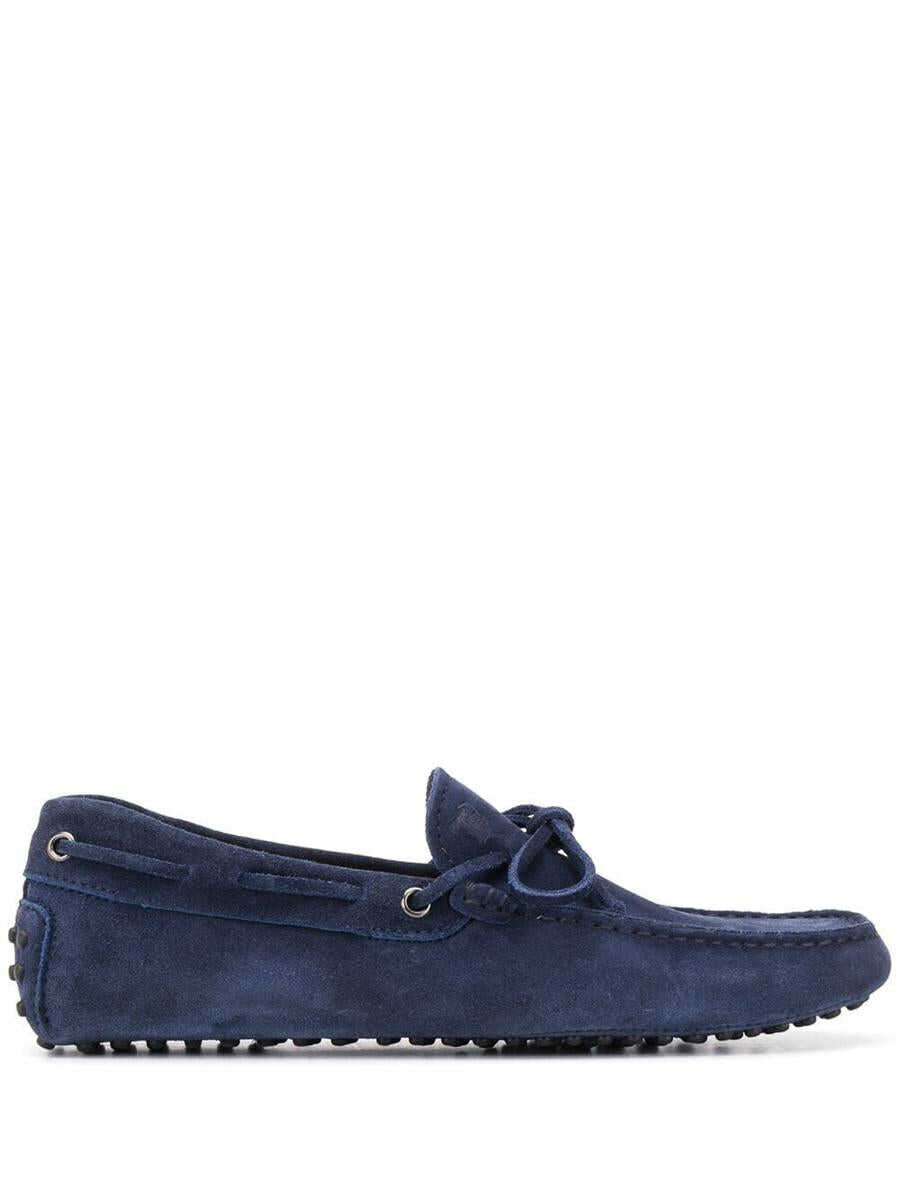 TOD\'S TOD\'S NUBUCK MORBIDONE LOAFER SHOES BLUE