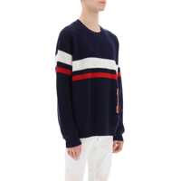 Pulovere Wool Sweater With Varsity Patch Barbati