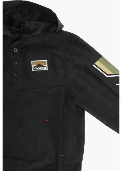 Jachete Converse Rip Stop Check Geared Up Layering Oveshirt Black Baieti (BM 12382770) 2