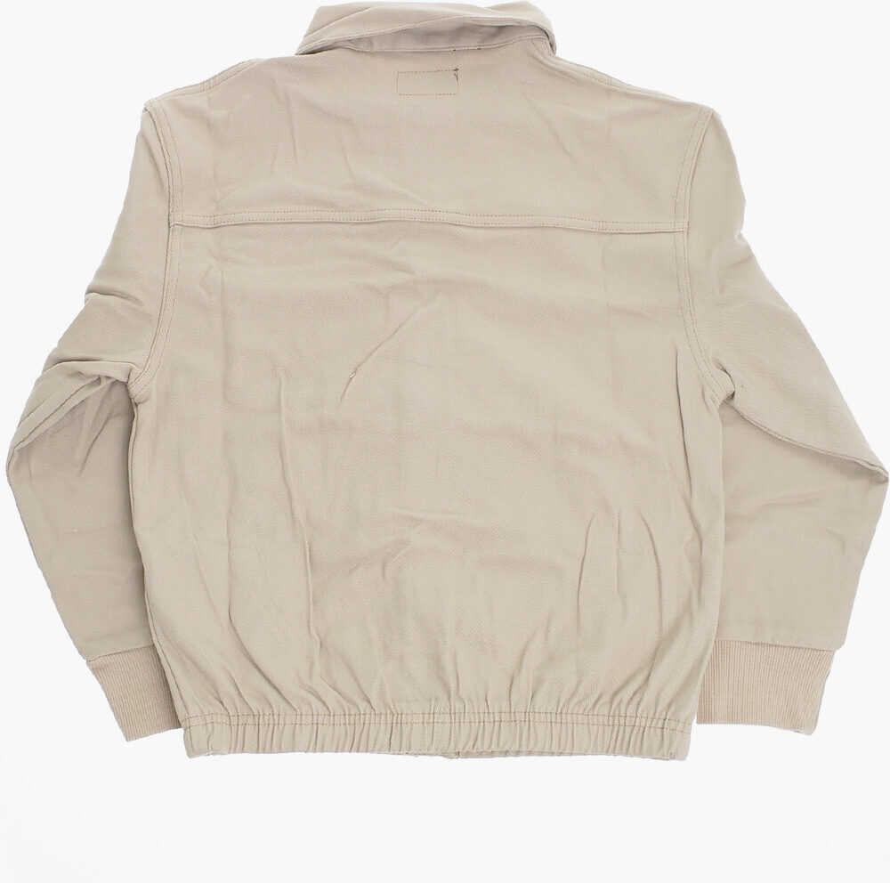 Camasi Converse All Star Cotton Twill Lifestyle Overshirt With Breast Pocket Gray Baieti (BM 12382773) 3