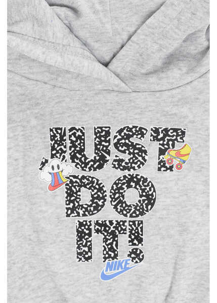 Bluze de trening Nike Brushed Cotton Hoodie With Front Print Gray Baieti (BM 12382779) 2