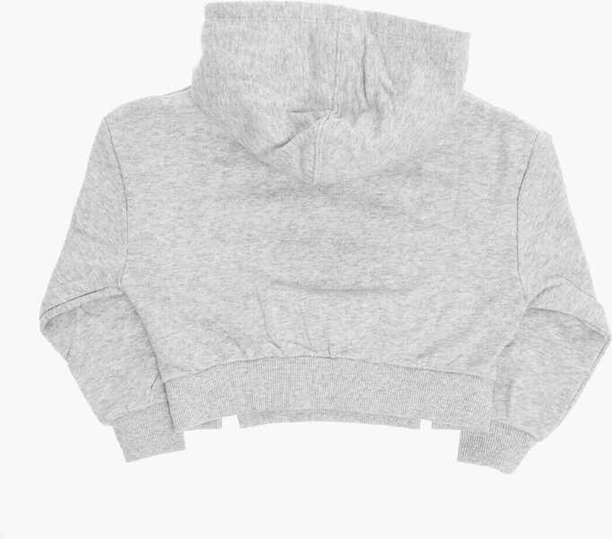 Bluze de trening Nike Brushed Cotton Hoodie With Front Print Gray Baieti (BM 12382779) 3