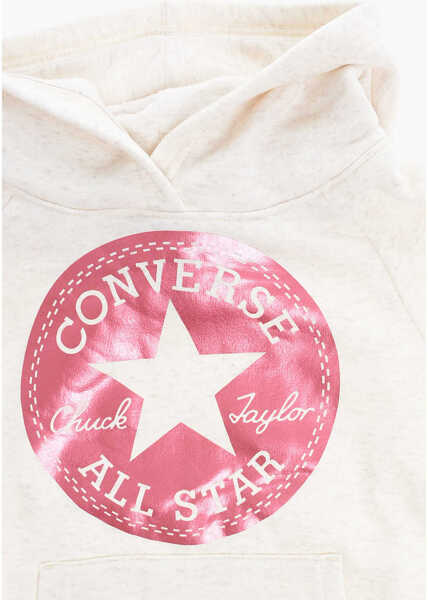 Bluze de trening Converse All Star Chuck Taylor Fleeced-Cotton Blend Hoodie With Maxi Beige Baieti (BM 12382824) 2