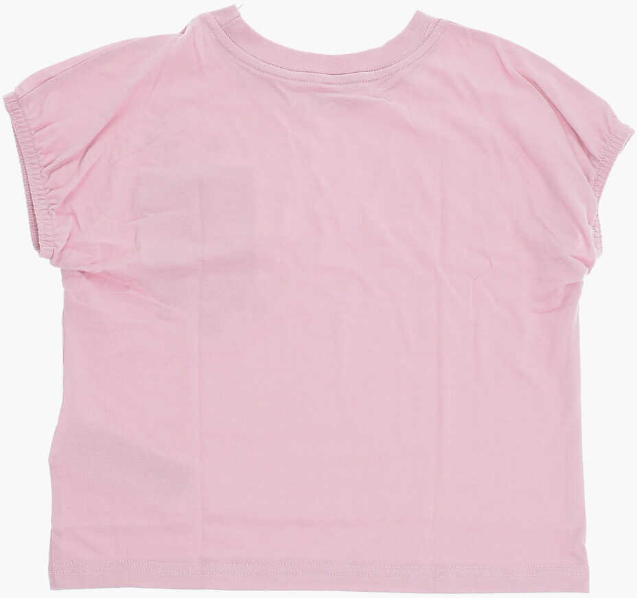 Tricouri Converse Crew-Neck Relaxed Boxy T-Shirt With Breast Pocket And Flower Pink Baieti (BM 12382830) 3