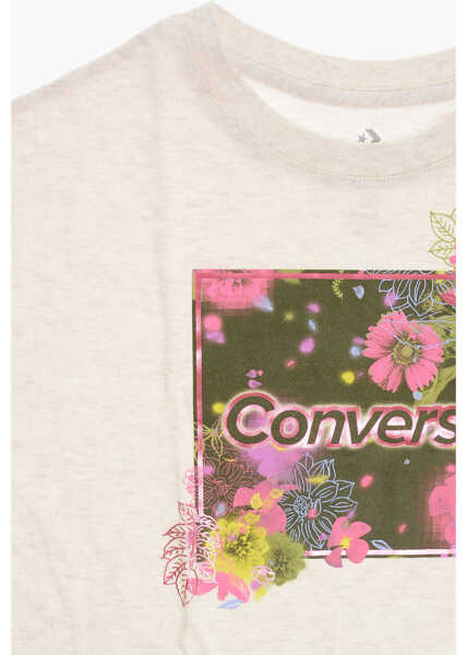 Tricouri Converse All Star Chuck Taylor Front Printed Crew-Neck T-Shirt Beige Baieti (BM 12382833) 2