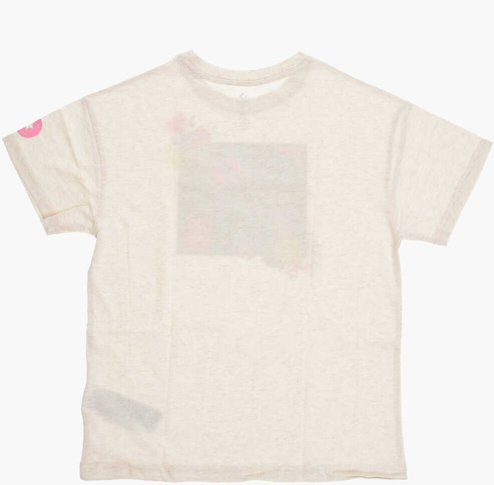 Tricouri Converse All Star Chuck Taylor Front Printed Crew-Neck T-Shirt Beige Baieti (BM 12382833) 3