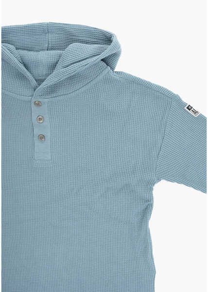 Pulovere Converse All Star Honeycomb Fabric Hooded Sweater Blue Baieti (BM 12382842) 2