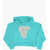 Nike Brushed Cotton Hoodie With Front Print Light Blue