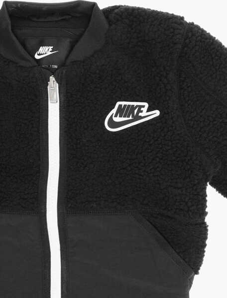Jachete Nike Sherpa Bomber With Contrast Zip-Closure Black Baieti (BM 12382860) 2