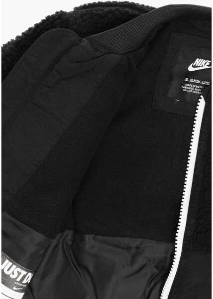 Jachete Nike Sherpa Bomber With Contrast Zip-Closure Black Baieti (BM 12382860) 4