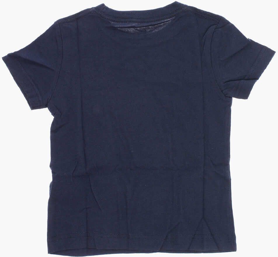 Tricouri Nike Solid Color Crew-Neck T-Shirt With Printed Logo Blue Baieti (BM 12382863) 3