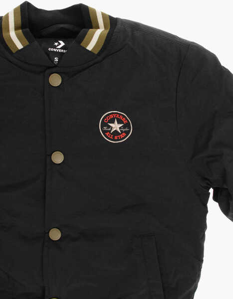 Bomber jacket Converse All Star Chuck Taylor Padded Varsity Jacket With Embroidered Black Baieti (BM 12382878) 2