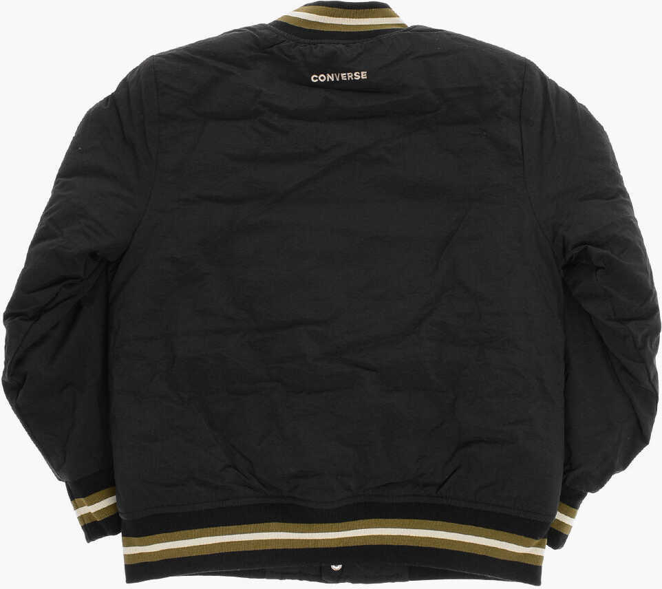 Bomber jacket Converse All Star Chuck Taylor Padded Varsity Jacket With Embroidered Black Baieti (BM 12382878) 3