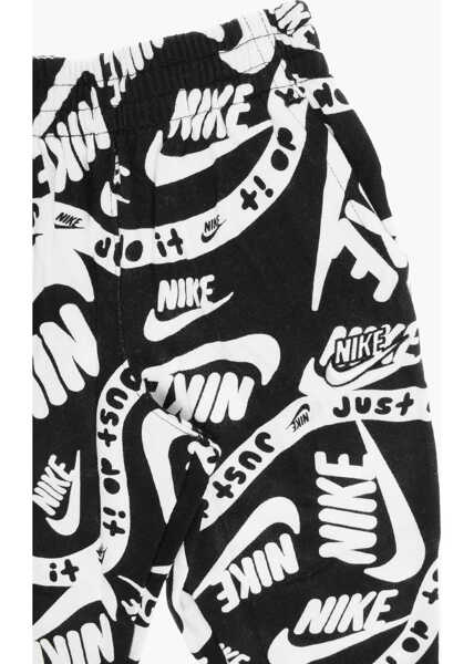 Pantaloni de trening Nike All-Over Logo Printed Two-Tone Club Joggers White Baieti (BM 12382899) 2