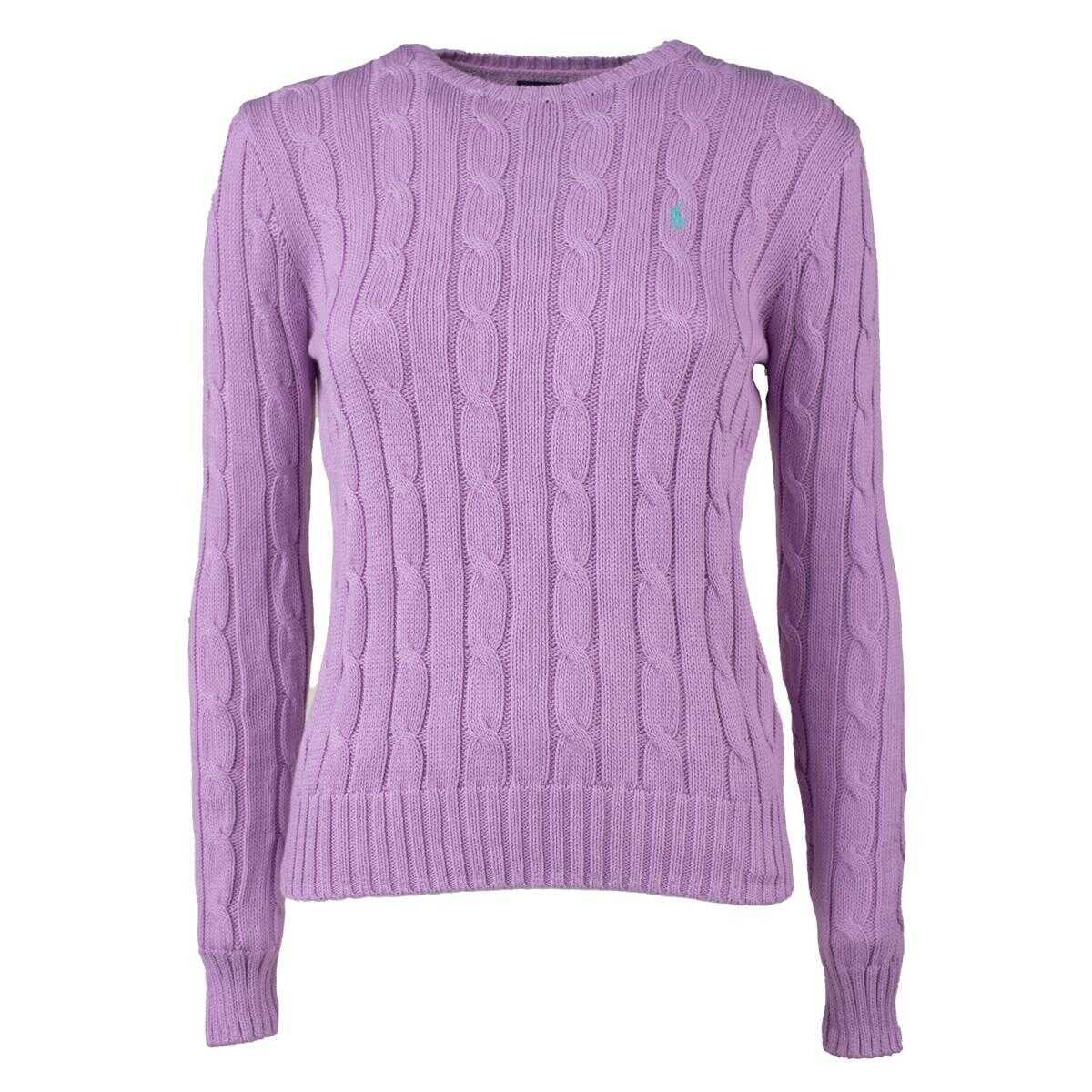 Ralph Lauren RALPH LAUREN Plaited cotton crewneck pullover VIOLA