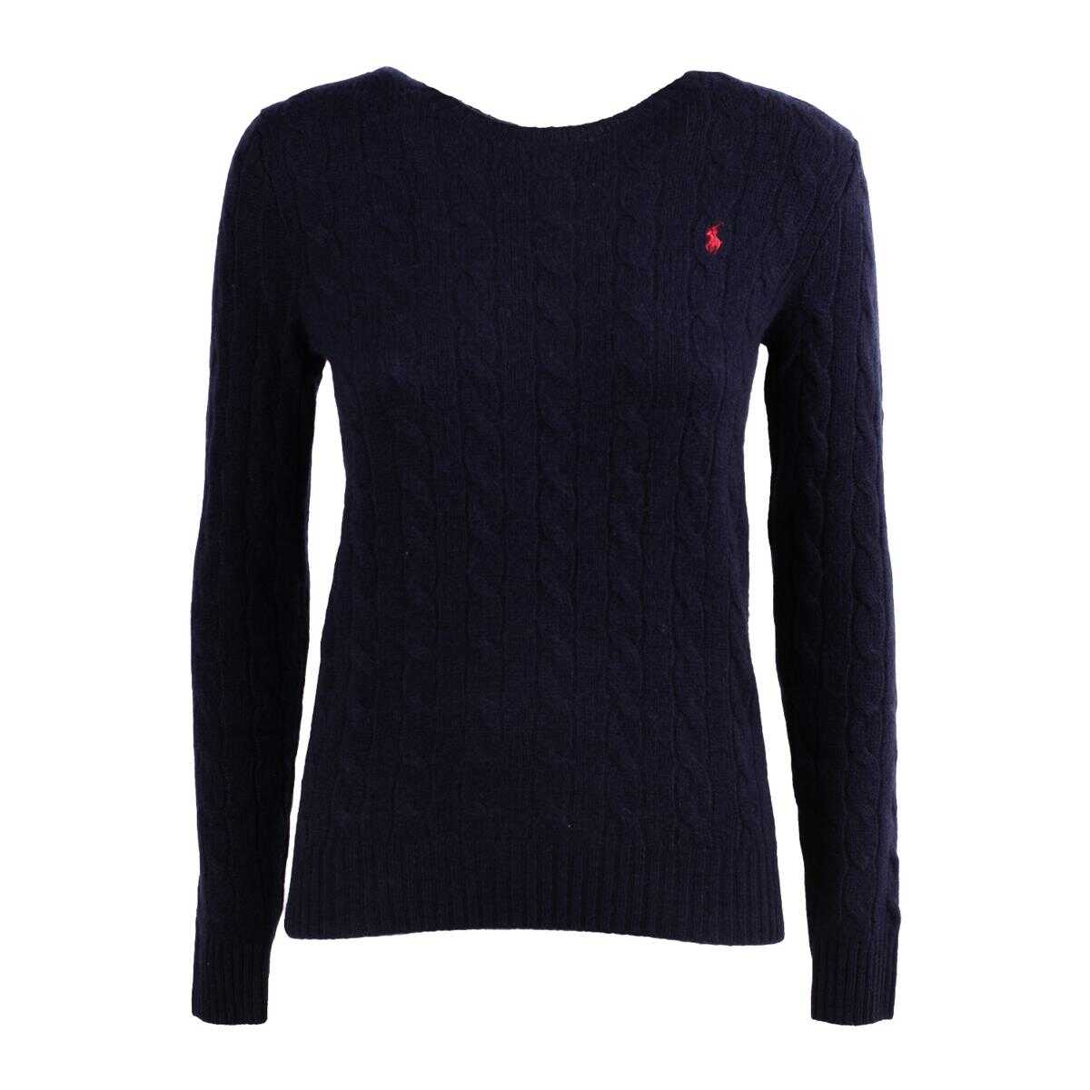 Ralph Lauren RALPH LAUREN Blue wool and cashmere cable knit sweater BLUE