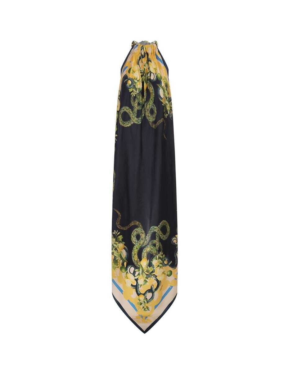 Roberto Cavalli ROBERTO CAVALLI Long Dress With Snake Print BLACK