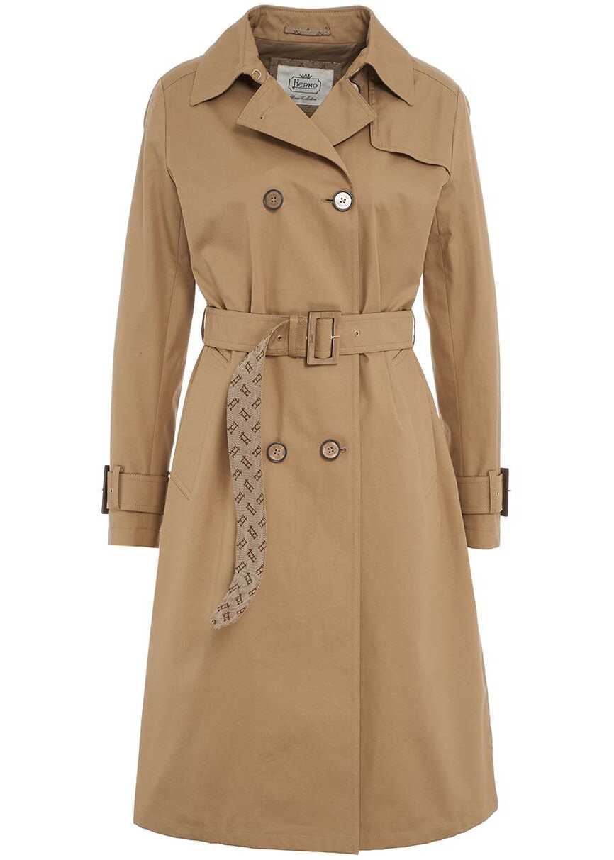 Herno Trench coat double-breasted Brown