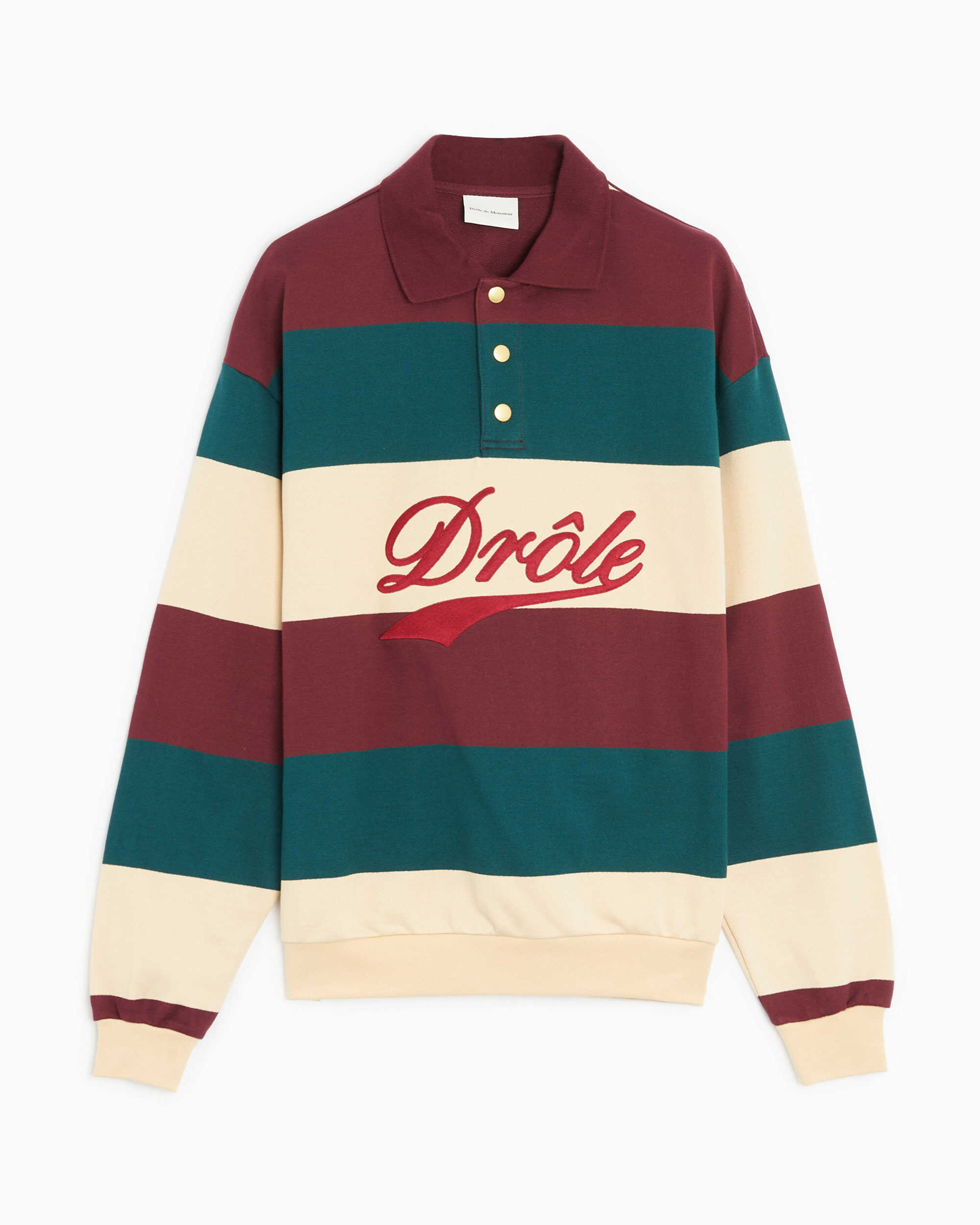 DRÔLE DE MONSIEUR Le Polo Sweatshirt Drole C.PL116.CO053.BX BX BORDEAUX Bx Bordeaux