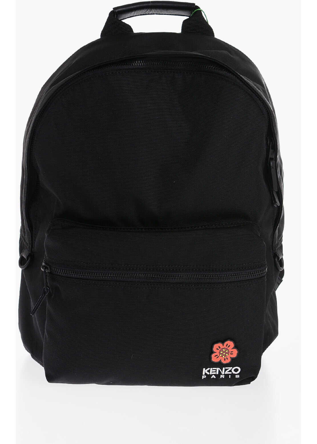Kenzo Solid Color Nylon Backpack Black
