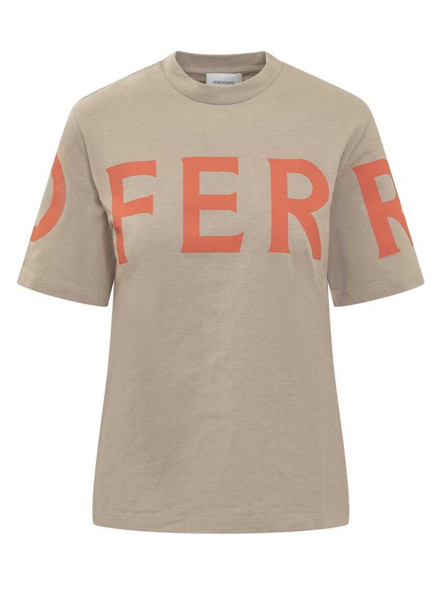Ferragamo FERRAGAMO Manifesto T-Shirt BEIGE