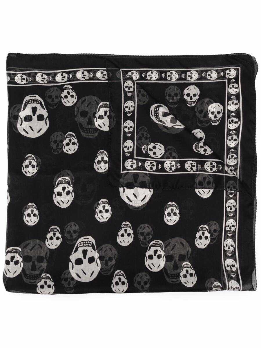 Alexander McQueen ALEXANDER MCQUEEN Skull silk scarf BLACK