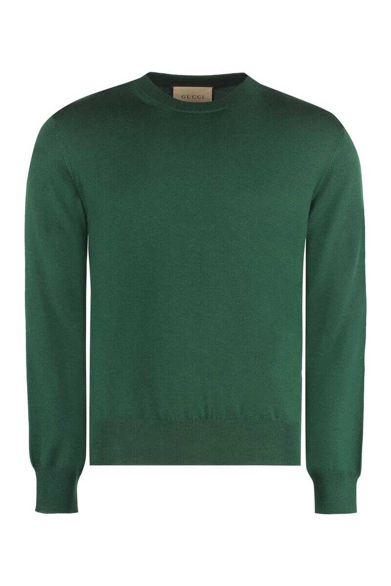 Gucci GUCCI CREW-NECK WOOL SWEATER GREEN