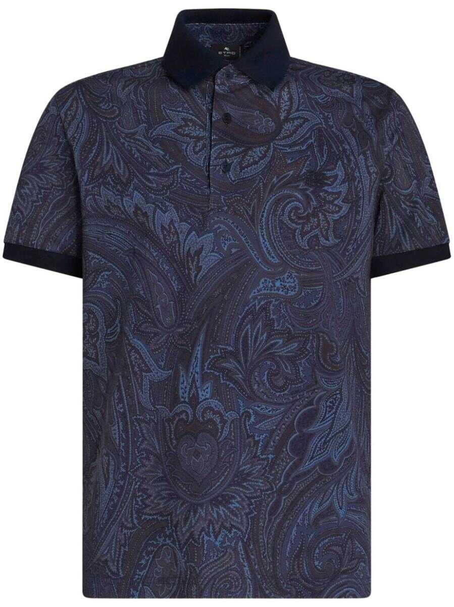 ETRO ETRO Polo shirt paisley print BLUE
