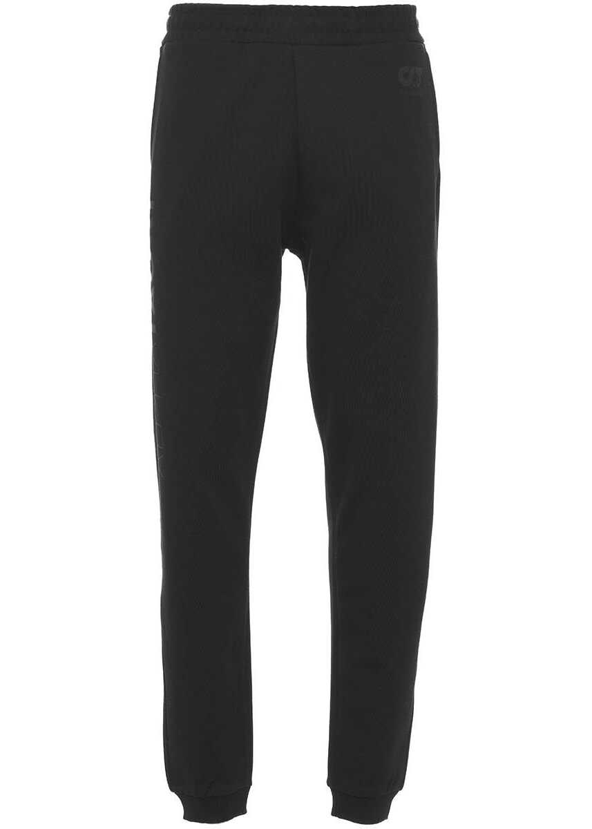 ALPHA TAURI Joggers with logo lettering Black