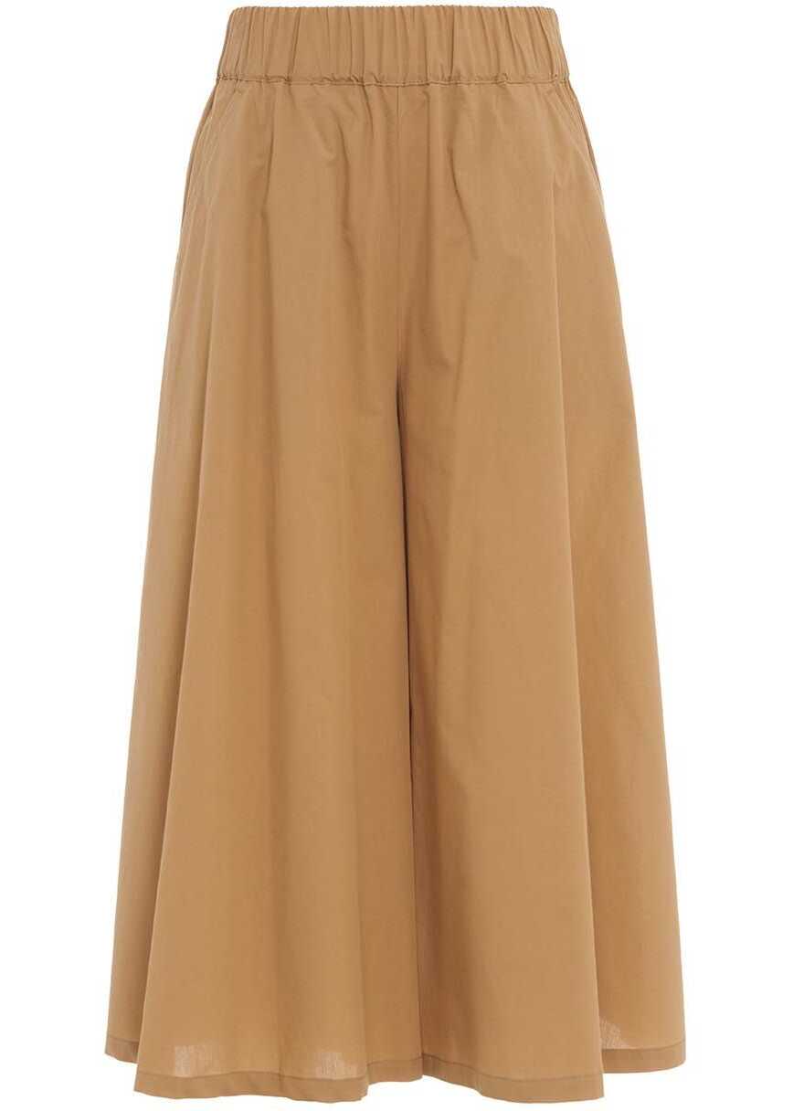 Ottod ame Cropped palazzo pants Brown