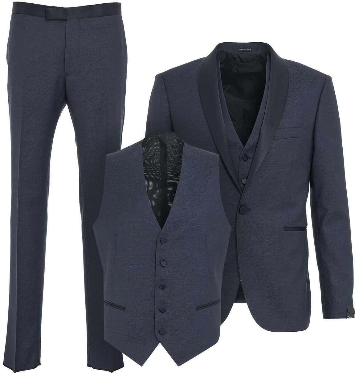 Tagliatore Jacquard suit single-breasted Blue