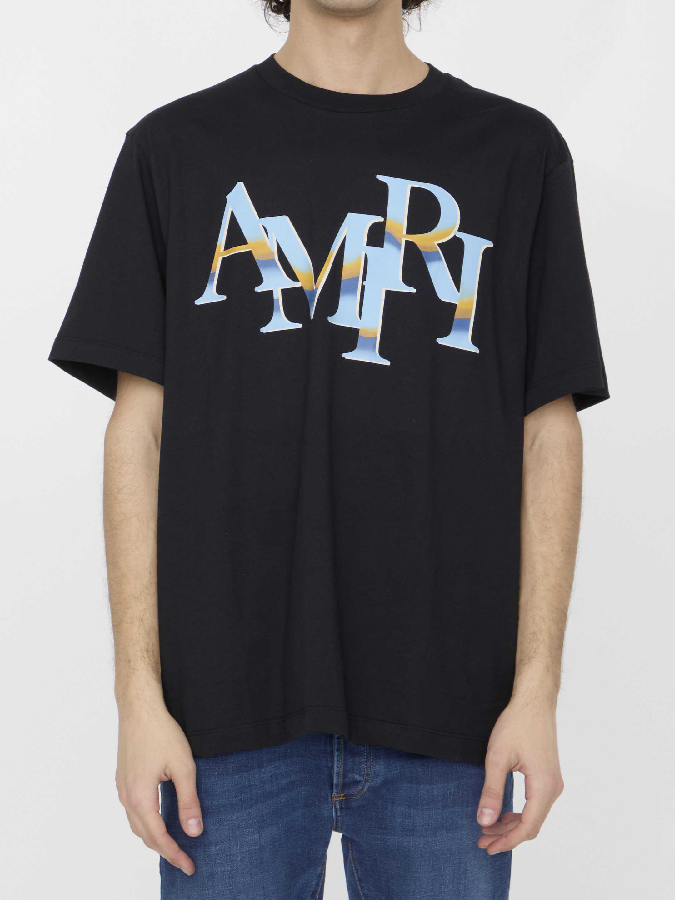 AMIRI Staggered Chrome T-Shirt BLACK