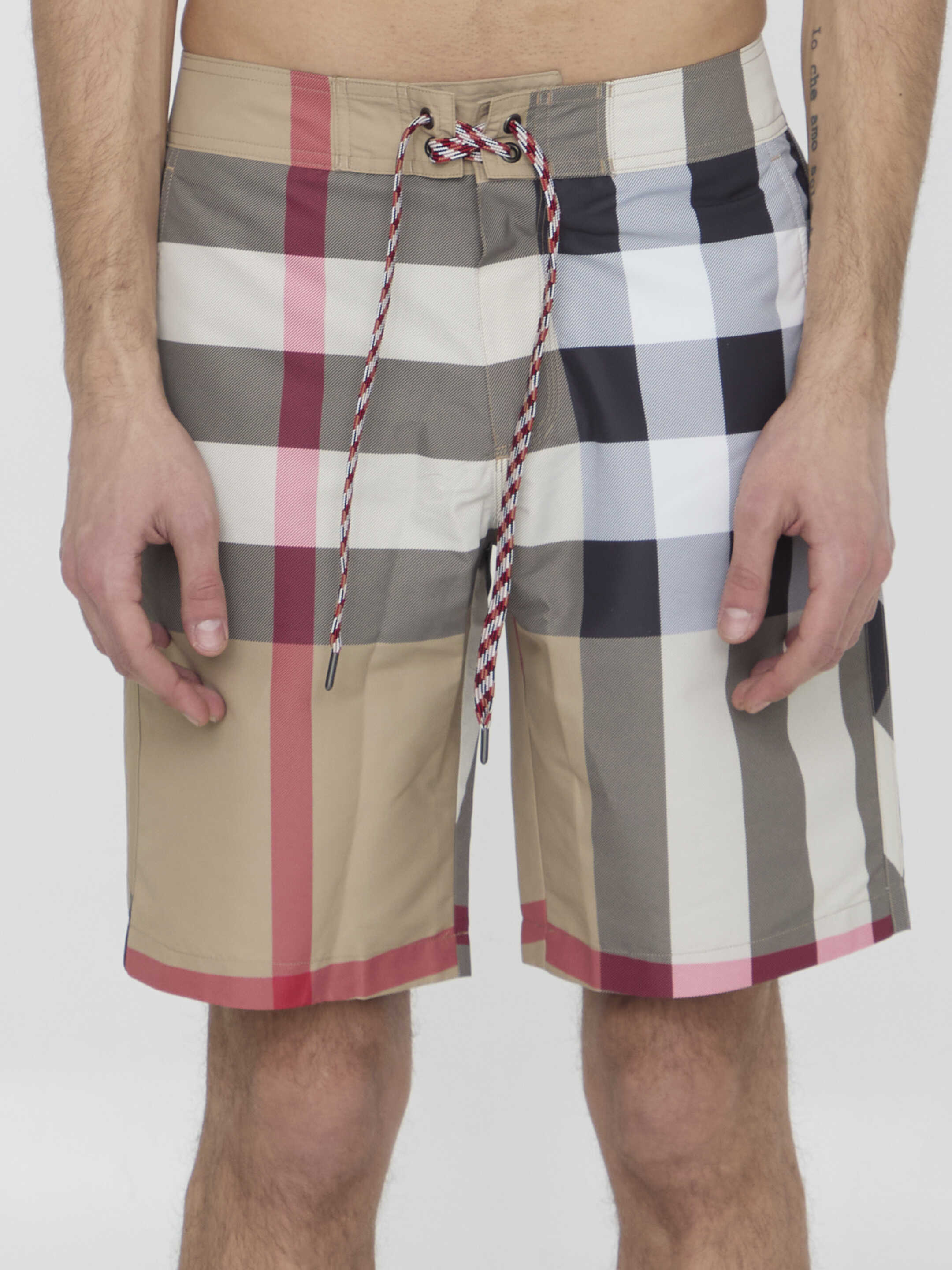 Burberry Check Swim Shorts BEIGE