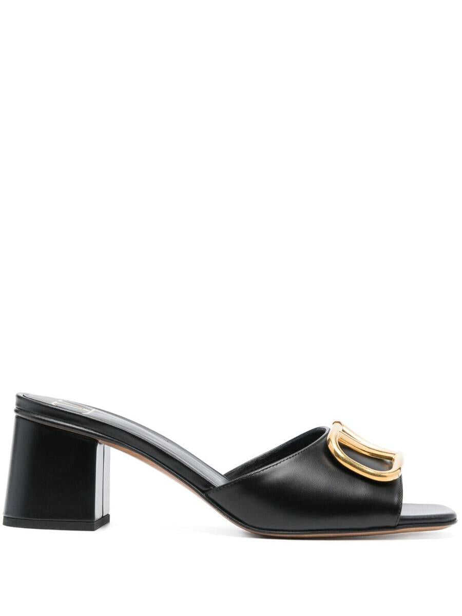 Valentino Garavani VALENTINO GARAVANI VLogo Signature leather sandals BLACK