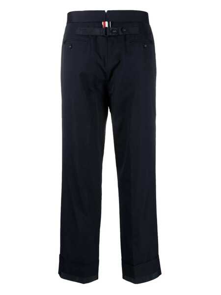 Pantaloni Thom Browne Thom Browne Fit 1 Gg Backstrap Trouser In Typewriter Cloth Clothing GREY Barbati (BM 12397758) 2