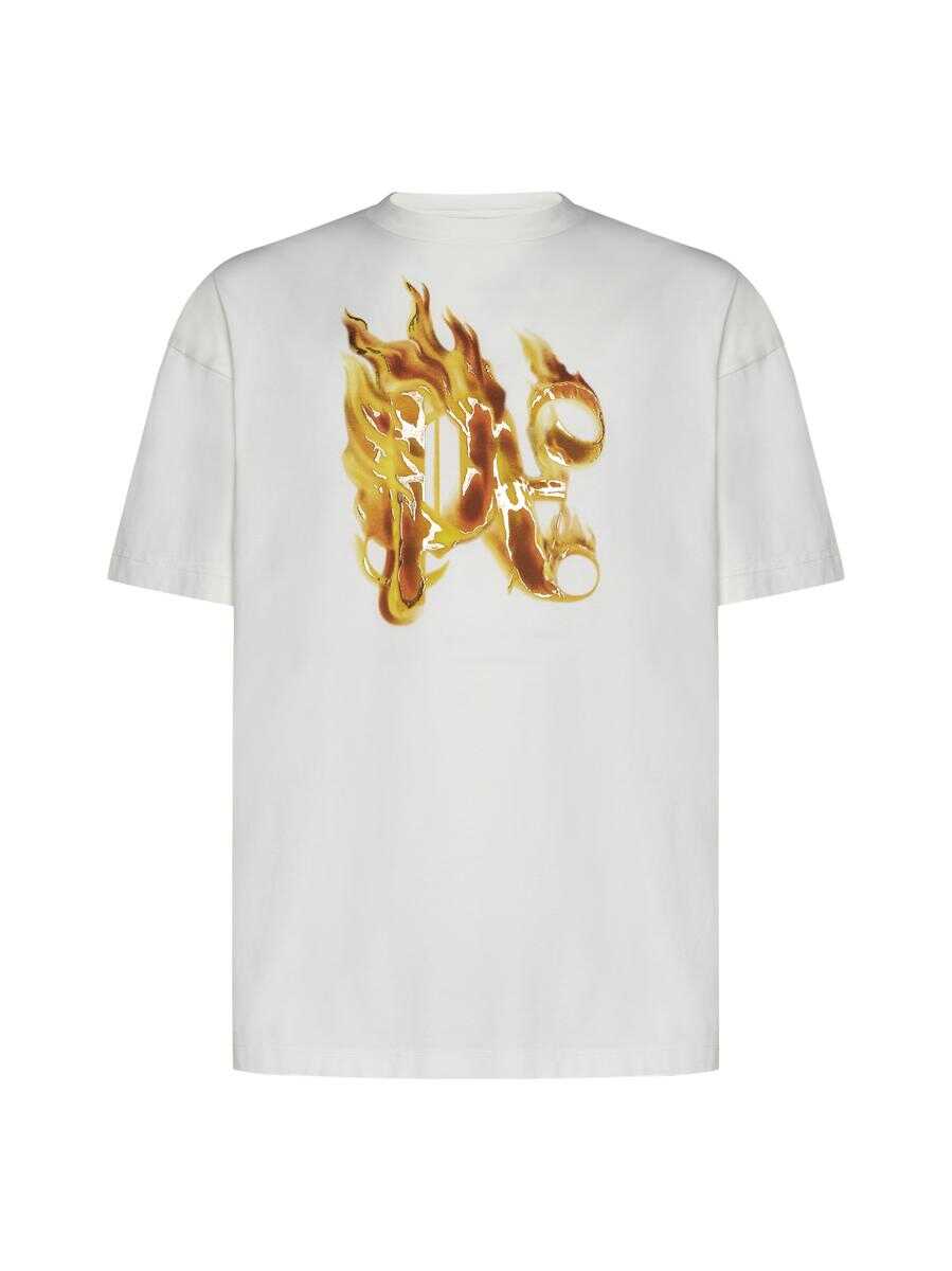 Palm Angels Palm Angels T-shirts and Polos OFF WHITE GOLD