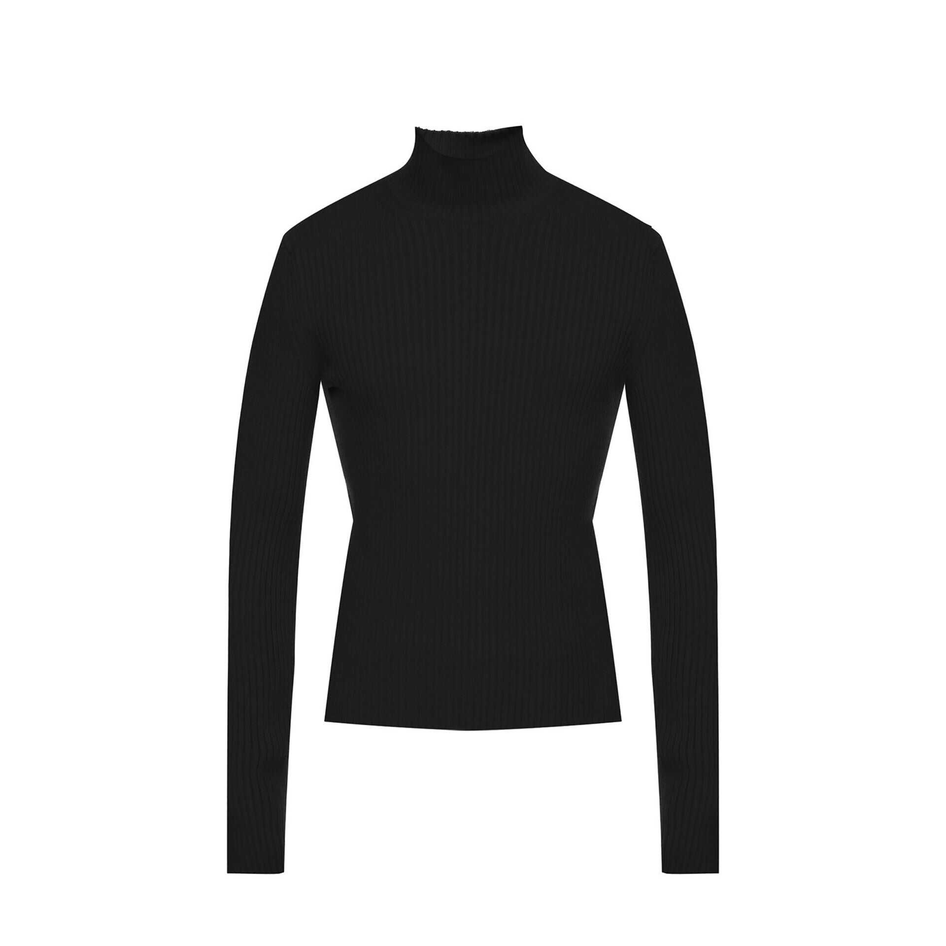 Balenciaga Balenciaga Cashmere Blend Rib Knit Turtleneck Black