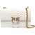 Pinko Love One Classic Shoulder Bag BIANCO SETA-ANTIQUE GOLD