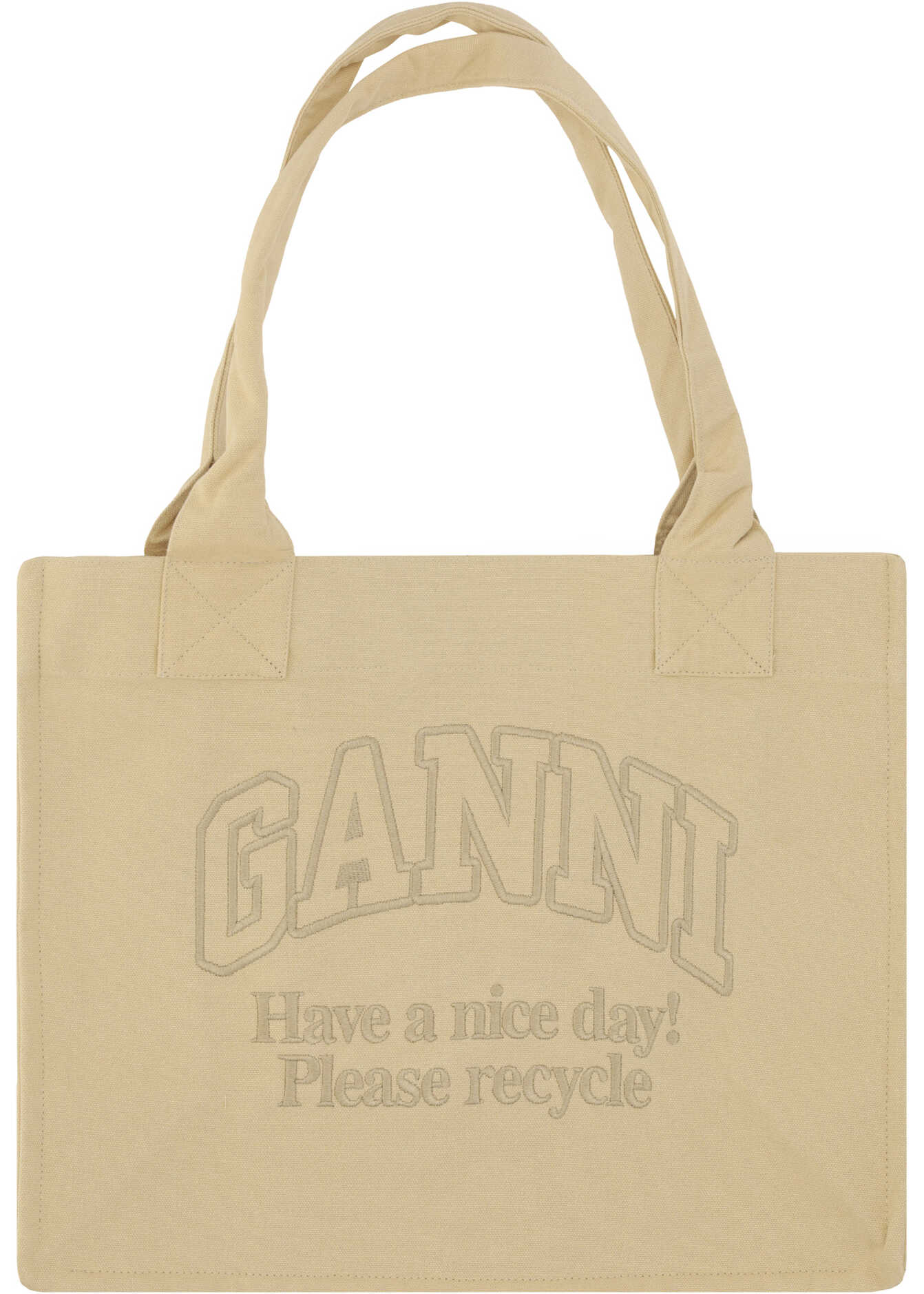 Ganni Easy Shopper Handbag BUTTERCREAM