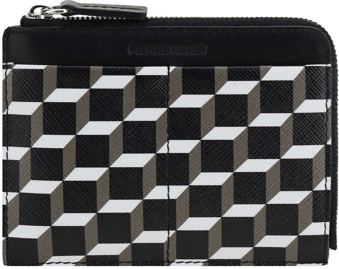 PIERRE HARDY Cube Wallet BLACK/WHITE/BLACK