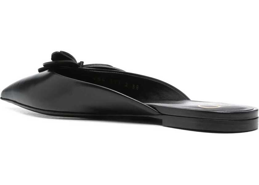 Balerini ascutiti Valentino Garavani Flat Mules In Leather BLACK Femei (BM 12399318) 3