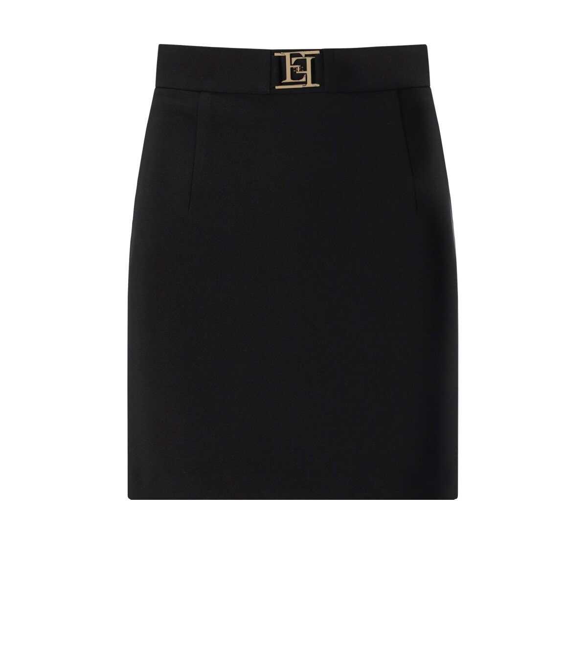 Elisabetta Franchi ELISABETTA FRANCHI BLACK MINI SKIRT Black