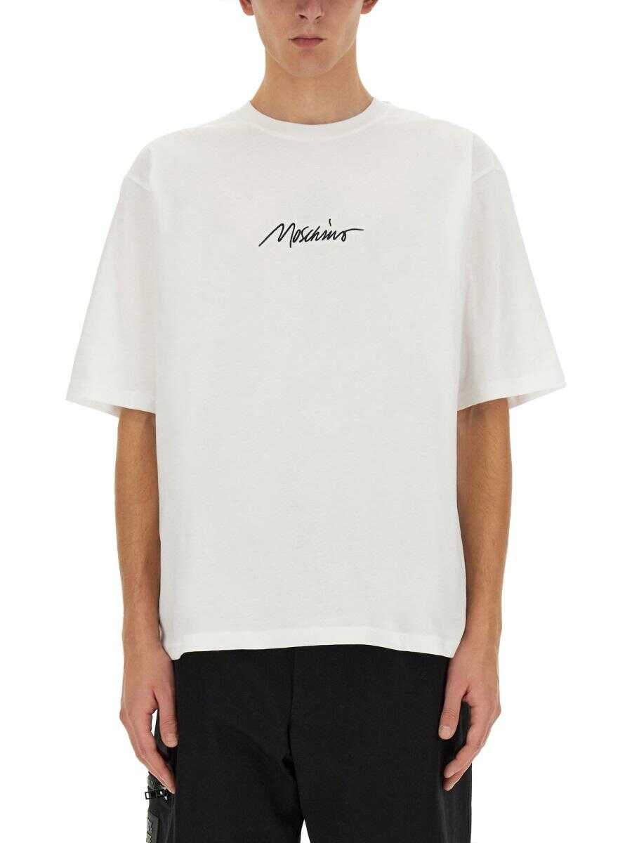 Moschino MOSCHINO T-SHIRT WITH LOGO WHITE