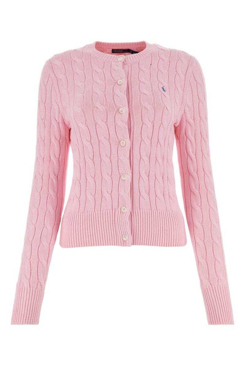 Ralph Lauren POLO RALPH LAUREN Plaited cotton cardigan PINK