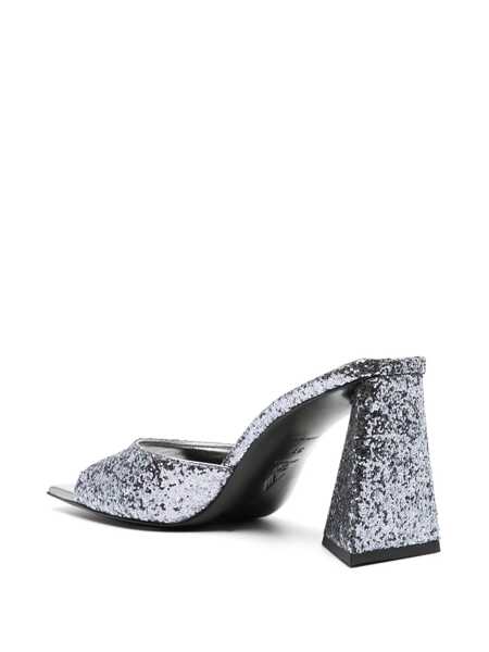 Sandale cu toc THE ATTICO The Attico Mule Mini Devon SILVER Femei (BM 12402297) 3