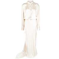 Rochii THE ATTICO The Attico Long Satin Chemisier Dress