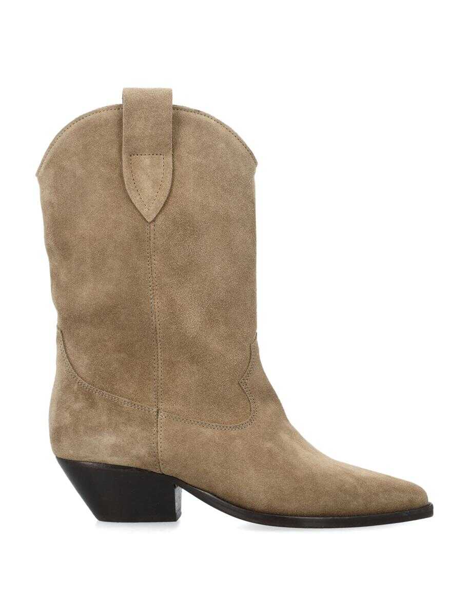 Isabel Marant ISABEL MARANT Duerto suede cowboy boots TAUPE