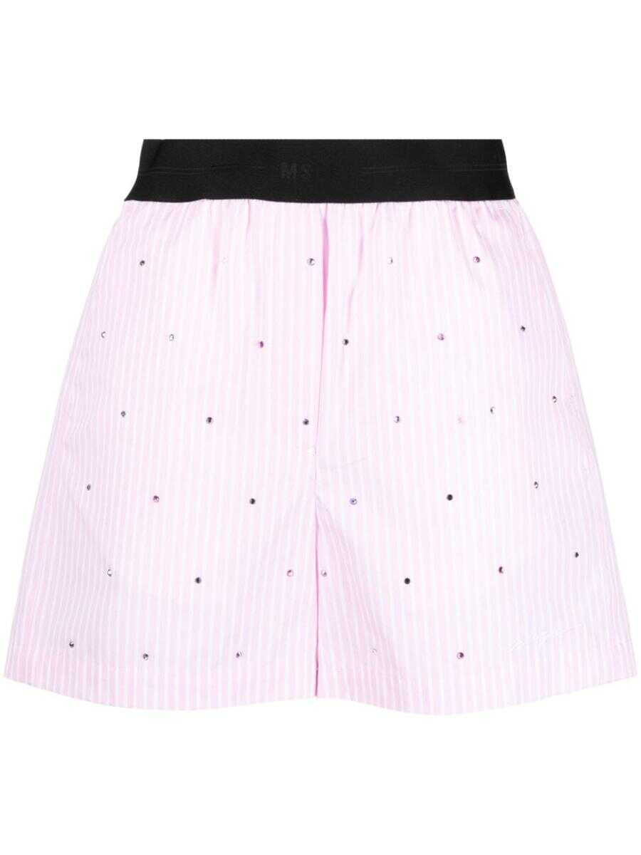 MSGM MSGM Striped shorts ROSA E BIANCO