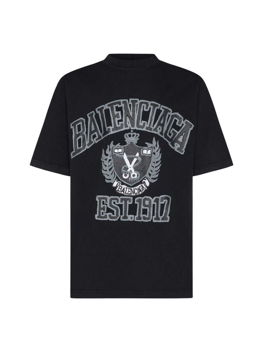 Balenciaga Balenciaga T-shirts and Polos WASHED BLACK/BLACK
